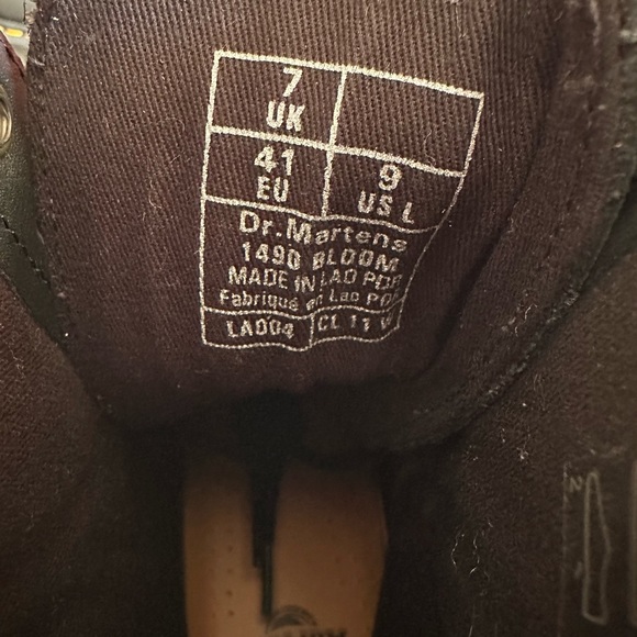 DR. MARTENS 1490 FLORAL BLOOM LEATHER MID-CALF BOOTS - Picture 9 of 13